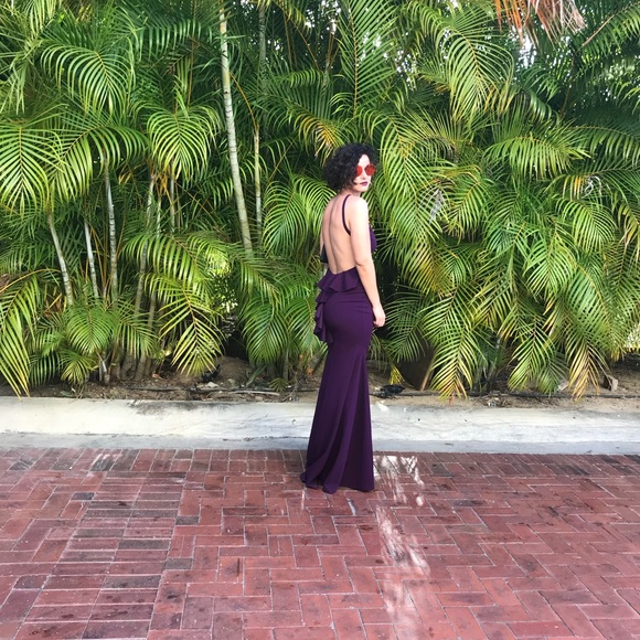 Elegant Purple Evening Gown - Picture 6 of 9